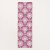 Tapis De Yoga Monogramme Radiant Rose Dusky Rose Dot Mandala (Dos)