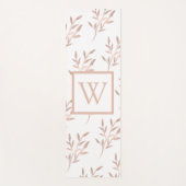 Tapis De Yoga Monogramme rose d'or (Devant)