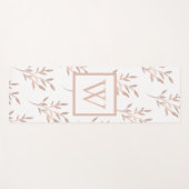 Tapis De Yoga Monogramme rose d'or (Devant (Horizontal))