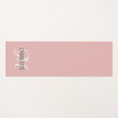 Tapis De Yoga monogramme rose vif moderne nom yoga mat (Devant (Horizontal))