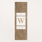Tapis De Yoga Monogramme Russe de Burlap initial (Devant)