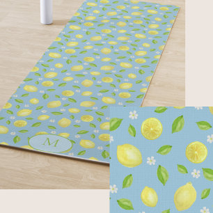 Tapis de Yoga Monogramme Sarcelles Citrons Jaunes
