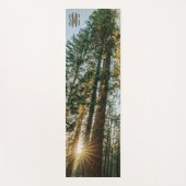 Tapis De Yoga Monogramme Séquoia Arbres géants Forêt Nature (Devant)