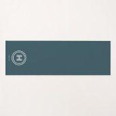 Tapis de Yoga | Monogramme Simple Moderne (Devant (Horizontal))
