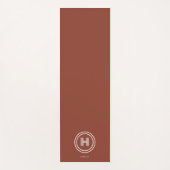 Tapis de Yoga | Monogramme Simple Moderne (Devant)