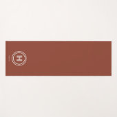 Tapis de Yoga | Monogramme Simple Moderne (Devant (Horizontal))
