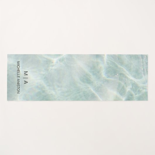 Tapis De Yoga Monogramme sur mesure Tropical Beach (Devant (Horizontal))