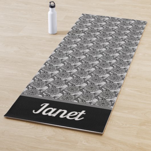 Tapis De Yoga Monogramme Tortue Mandala (En situation)