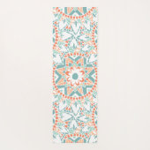 Tapis De Yoga Monogramme Turquoise Mandala Peach (Dos)