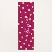 Tapis De Yoga Monogramme unique en or rose (Devant)