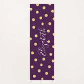 Tapis De Yoga Monogramme unique Mat d'or violet (Devant)