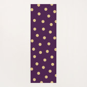 Tapis De Yoga Monogramme unique Mat d'or violet (Dos)