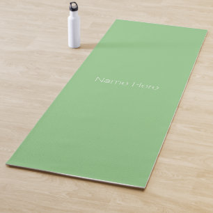 Tapis De Yoga Monogramme vert sauge minimaliste
