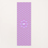 Tapis De Yoga Monogrammes et Pois élégants sur Violet (Devant)