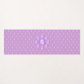 Tapis De Yoga Monogrammes et Pois élégants sur Violet (Devant (Horizontal))