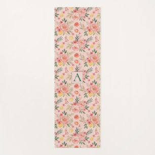 Tapis De Yoga Monographie de Motif rustique citron rose rose ros