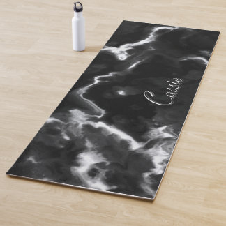 Tapis De Yoga Monographie en marbre noir classique couleur gris 