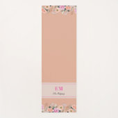 Tapis De Yoga Monographie florale Rose poussiéreuse (Devant)