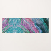 Tapis De Yoga Monographie Whimsical ondulé bleu violet Parties s (Dos (Horizontal))