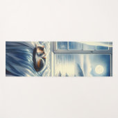 Tapis De Yoga Moonlit Coastal Bedroom with Sleeping Cat (Devant (Horizontal))