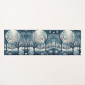 Tapis De Yoga Moonlit Nordic Forest, personnalisable (Devant (Horizontal))
