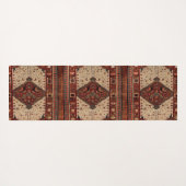 Tapis De Yoga Moquette orientale design orange et crème (Dos (Horizontal))