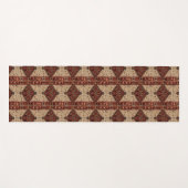 Tapis De Yoga Moquette orientale design orange et crème (Devant (Horizontal))