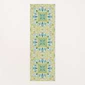 Tapis De Yoga Morris Yellow Turquoise Vine & Flower Pattern (Devant)