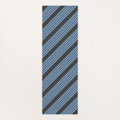 Tapis De Yoga Motif à cinq bandes bleu et charbon (Dos)
