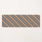 Tapis De Yoga Motif à cinq bandes noir et blanc avec bronzage (Devant (Horizontal))