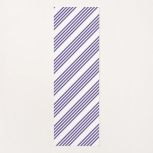 Tapis De Yoga Motif à cinq bandes Ultra violet et blanc