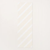 Tapis De Yoga Motif à cinq rayures beige et blanc (Dos)