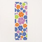 Tapis De Yoga Motif à fleurs - Bleu, Orange, Violet, Vert (Devant)