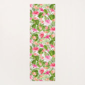 Tapis De Yoga Motif à hibiscus palm monstère tropicale (Dos)