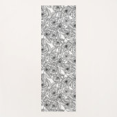 Tapis De Yoga motif à main rose (Devant)