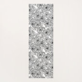 Tapis De Yoga motif à main rose (Dos)