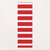 Tapis De Yoga Motif à rayures rouges et blanches (Devant)