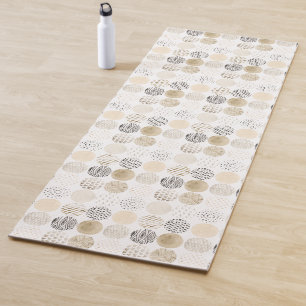 Tapis De Yoga Motif abstrait 2 de cercle de neutre