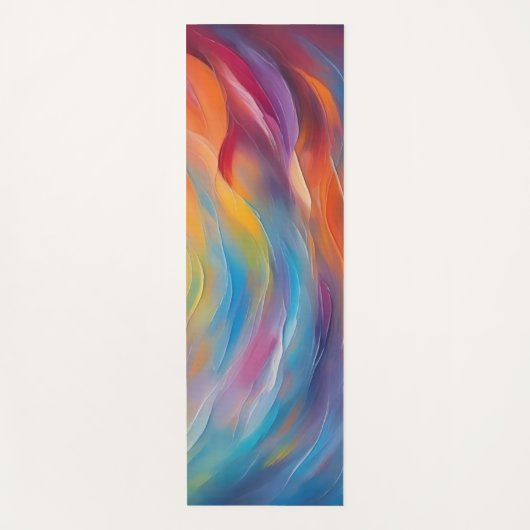 Tapis De Yoga Motif Abstrait bleu clair (Devant)