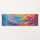 Tapis De Yoga Motif Abstrait bleu clair (Devant (Horizontal))