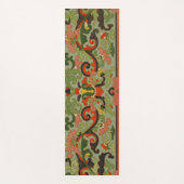 Tapis De Yoga Motif Abstrait chinois d'antiquité vert olive (Devant)