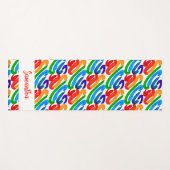 Tapis De Yoga Motif Abstrait coloré personnalisé (Devant (Horizontal))