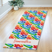 Tapis De Yoga Motif Abstrait coloré personnalisé
