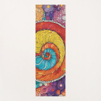 Tapis De Yoga Motif abstrait de escargot, multicolore