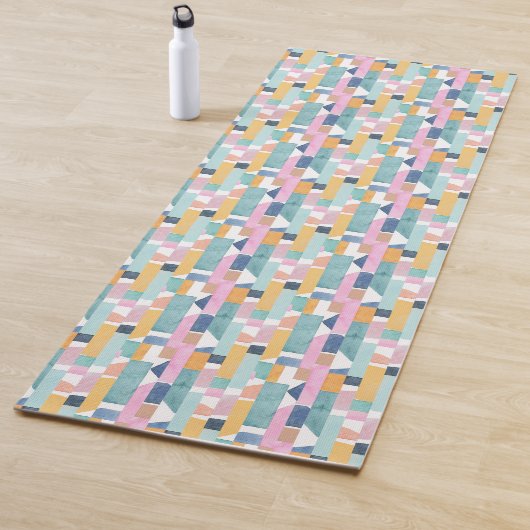 Tapis De Yoga Motif abstrait de forme d'aquarelle (En situation)