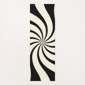 Tapis De Yoga Motif Abstrait en noir et amande (Devant)