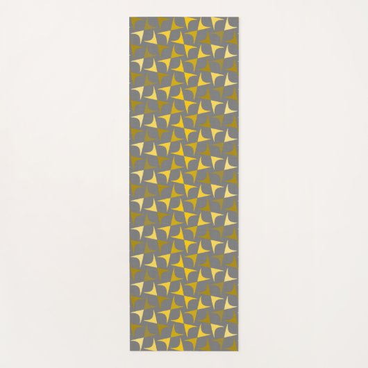 Tapis De Yoga motif Abstrait jaune et gris (Devant)