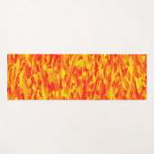 Tapis De Yoga Motif Abstrait orange rouge jaune (Devant (Horizontal))