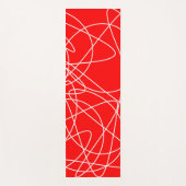 Tapis De Yoga motif Abstrait - rouge. (Devant)