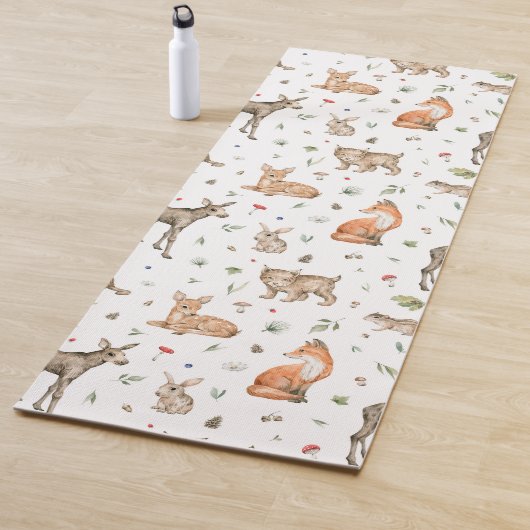 Tapis De Yoga Motif animal de bois mou (En situation)